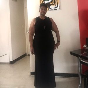 Plus size polyester gown